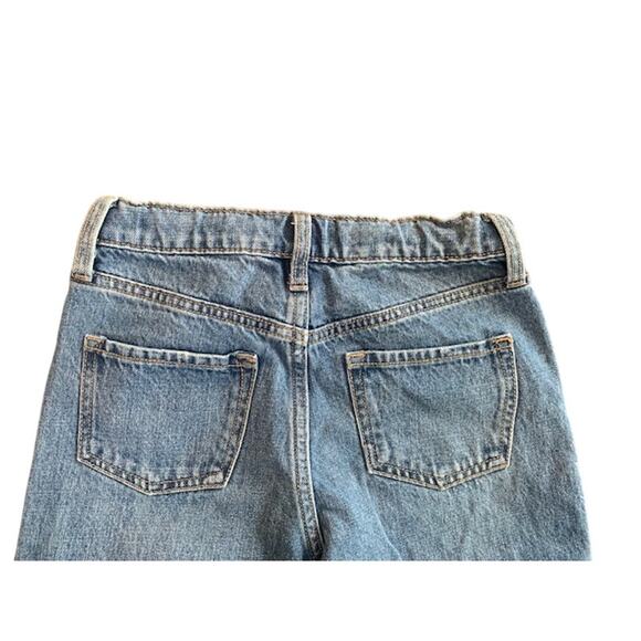 Old Navy-High-Waisted-Slouchy-Straight-Jeans-100% Cotton-Med. Wash-Girls-8 - Picture 5 of 6